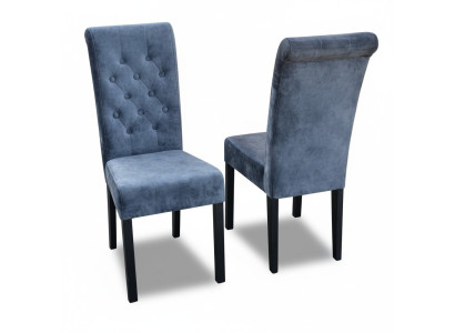 6x Chesterfield stoel set zetel bekleding garnituur eetkamerstoelen leunend leer