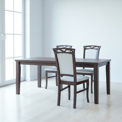 6x Designer stoel set eetkamer - rugleuning gestoffeerde zitstoelen compleet stel