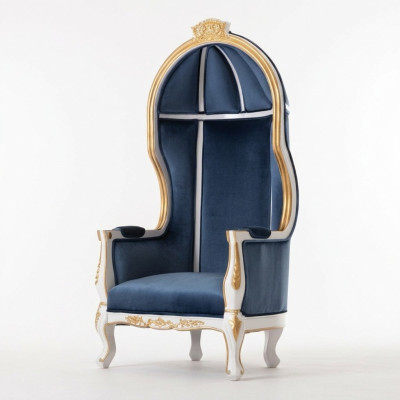 Troonstoel Koninklijke gestoffeerde Chesterfield fluwelen fauteuil 1-zits Antieke stijl stoelen