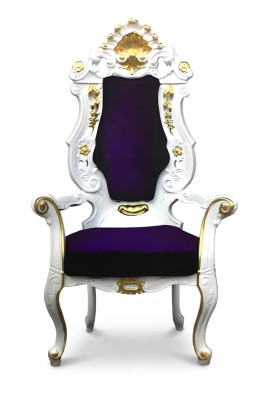 Troonstoel Koninklijke bekleding Chesterfield fluweel 1-zits Antieke stijl stoelen