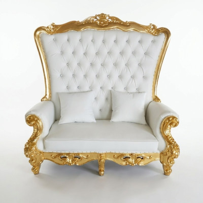 Troon Sofa Bank Koninklijke bekleding Chesterfield fluweel antieke stijl tweezitter