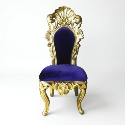 Stoel Troon Fauteuil Eetkamer Ontwerper Hout Antieke Stijl Barok Rococo Stoelen