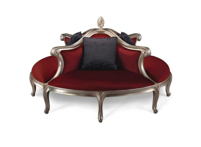 Ronde Bank Beklede Bank Chesterfield Velvet 4-Zits Antieke Stijl