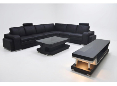 Leder bankstel woonlandschap hoekbank designbank L-vorm A1109B Banken Bankstellen
