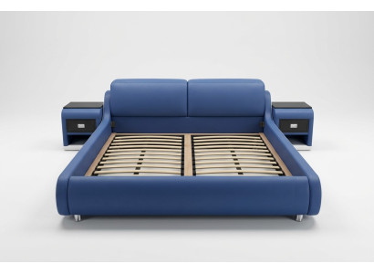 Dubbel luxe design leren bedbekleding hotelbedden moderne multifunctioneel.
