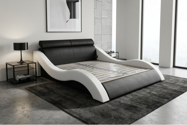 Dubbel luxe design leren hotelbed gestoffeerde bedden Moderne multifunctionele