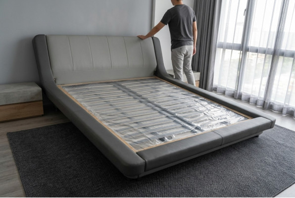 Dubbel Luxe Design Lederen Bed Beklede Bedden Moderne Hotel Multifunctie