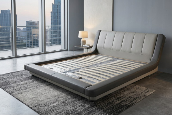 Dubbel Luxe Design Lederen Bed Beklede Bedden Moderne Hotel Multifunctie