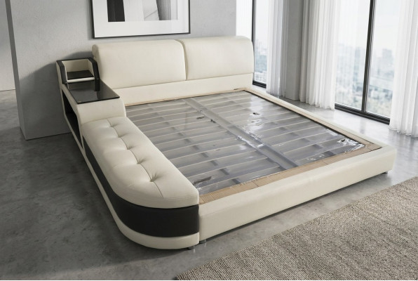 Ontwerp luxe bed gestoffeerde huwelijk moderne lederen hotelbedden 140/160/180/200.