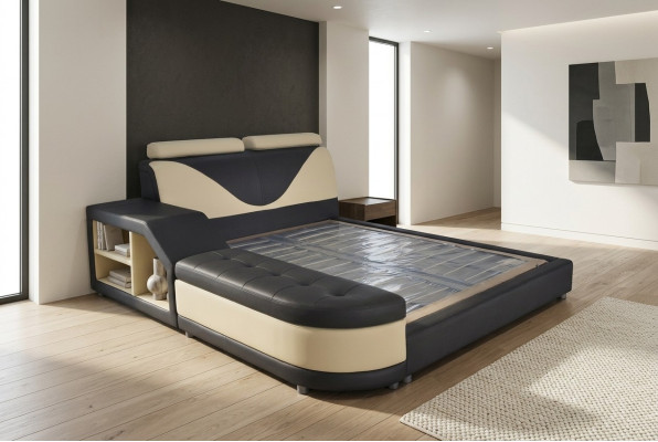 Ontwerp Luxe Bed Bekleding Huwelijk Hotel Moderne Bedden Leer 140/160/180/200 cm