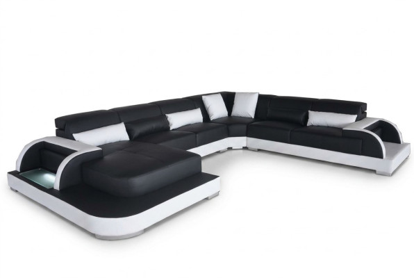 Leren bank bankstel woonlandschap hoek bankstel design moderne banken U-vorm bankstellen