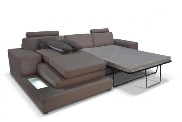 Leder Bank Woonlandschap Hoekbank Ontwerp Moderne Bank L-Vorm