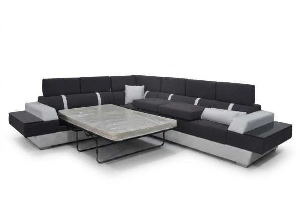 Leren bank bank woonlandschap hoekbank ontwerp Moderne bank L-vorm K5015D
