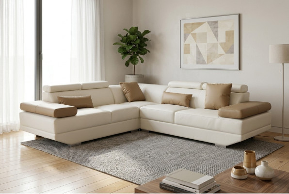 Leren bank Bank Woonlandschap Hoekstel Modern Design Bank Decor L-vorm