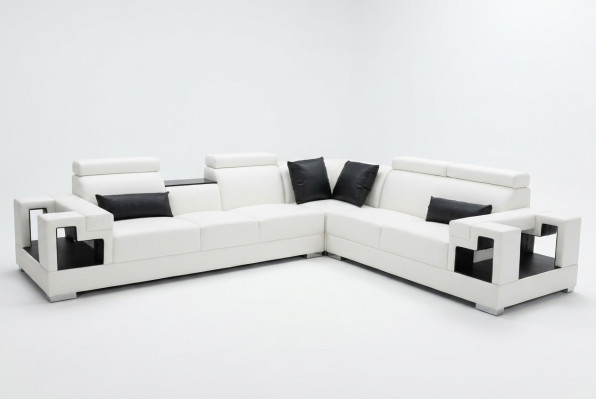 Leren bank Bank Woongebied Hoekbank Ontwerp Modern Bank L-vorm K5001
