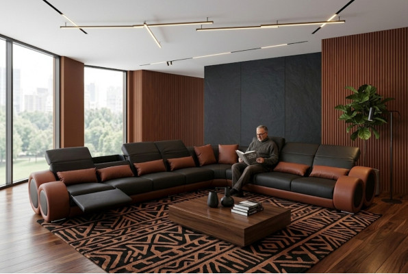 Ontwerp hoekbank gestoffeerde bank lederen zithoek moderne bankstellen zit nieuw bankstellen.