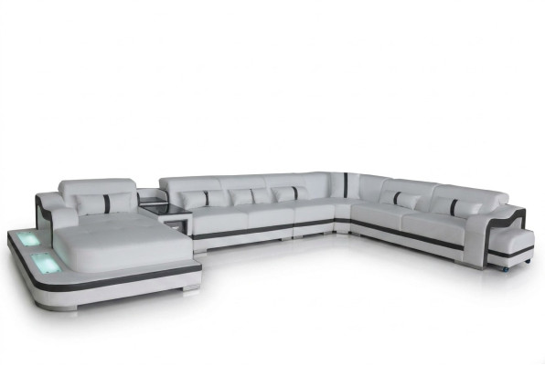 Leder Bank Bekleding Stoel Woonlandschap Ontwerp Modern Hoekbank Sofa U Vorm