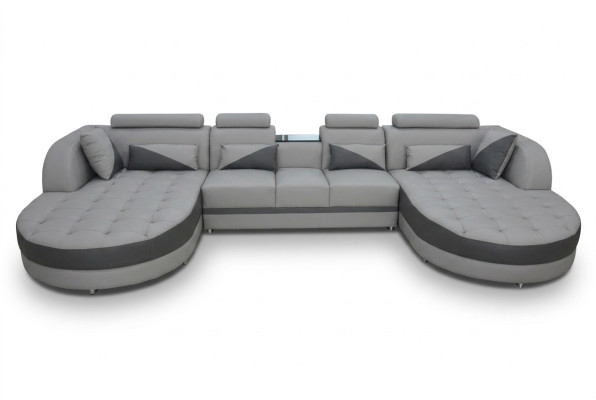 Eckbank Bekleed Bank Zithoek Leren Set U-vormige Woonlandschap