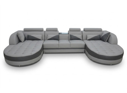 Eckbank Bekleed Bank Zithoek Leren Set U-vormige Woonlandschap