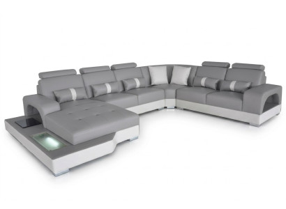 Leren hoekbank hoekwoonlandschap set design moderne bank