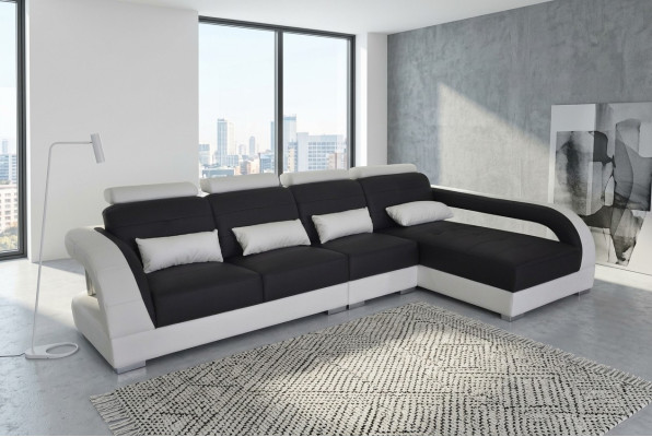 Leren hoekbank bank gestoffeerde bank woonlandschap luxe set
