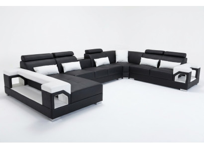 Hoekbank met ergonomische rugleuning en functionele armleuningen.