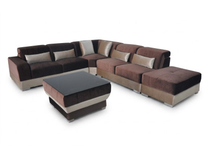Leren hoekbank bank gestoffeerde bank woonlandschap luxe set hoekbanken