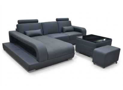 XXL Bank Hoekbank Leder Woonkamer Set Modern Design Sofa L-Vorm F3017C  XXL Bank Hoekbank Leder Woonkamer Set Modern Design Bank L-vorm F3017C