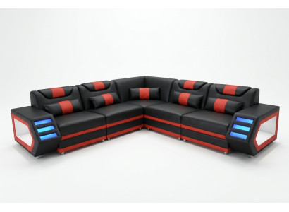 Ontwerp Leren Bekleding Hoekbank Leren Bekleding Hoek Landschap Kamer Wonen