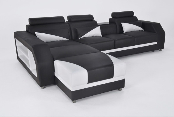 Ontwerp Lederen bekleding zitkamer hoekbank woonbank bankstel Designer