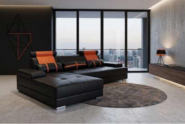 Ontwerp leren bekleding XXL zitslaapkamer woonkamer bank ontwerper hoekbank