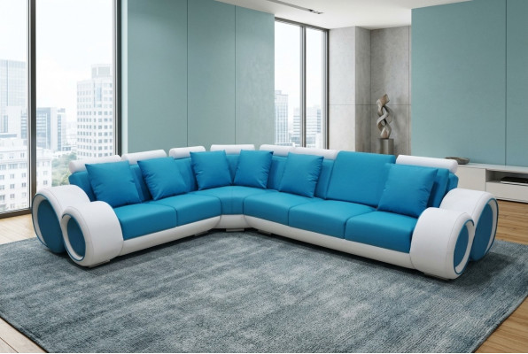 Ontwerp lederen bekleding XXL zitkamer hoek woonbank bank ontwerper