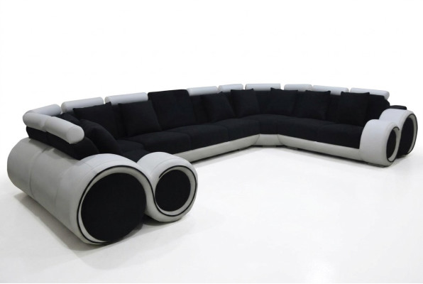 Hoek Leer Modern XXL Bank Woonlandschap Leren Bank U-vorm A1163 +