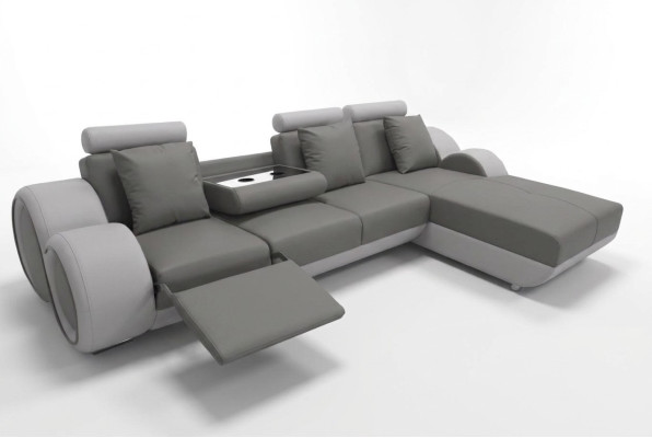 Ontwerp Bank Bank Eck Leder Eck Set Corner Landscape Bekleding L Vorm
