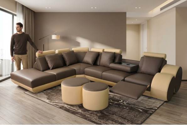 XXL Bank Grote Hoekbank Leren Hoekbank Hoekbank Lounge Set Hoek Landschap Bekleding Woon L Vorm  XXL Bank Grote Hoekbank Leren Hoekbank Hoekbank Lounge Set Corner Landscape Upholstery Living L Shape