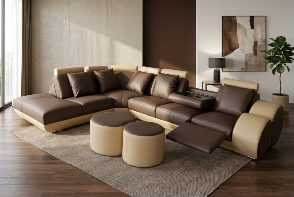 XXL Bank Grote Hoekbank Leren Hoekbank Hoekbank Lounge Set Hoek Landschap Bekleding Woon L Vorm  XXL Bank Grote Hoekbank Leren Hoekbank Hoekbank Lounge Set Corner Landscape Upholstery Living L Shape