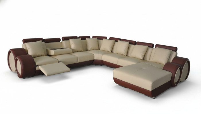 Bank Hoekbank Leren Hoekbank Set Hoek Landschap Bekleding Decoratie Design Wonen