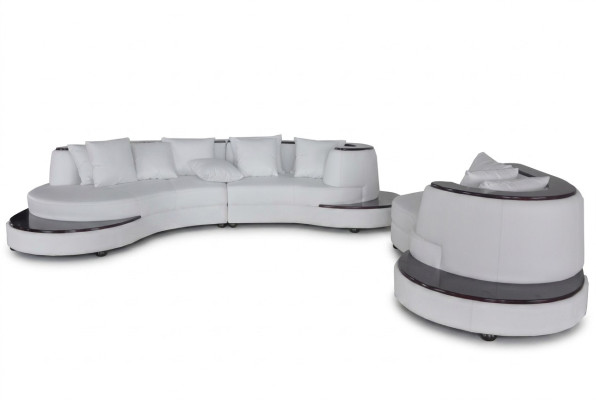 Luxe hoek leren woonkamer set landschapsbekleding hoek XXL grote bank
