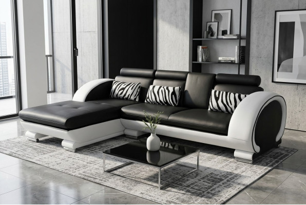 Hoekbank Leren Bank Hoek Lounge Set Woonhoek Landschap L-vormig Bekleding Nieuw Ontwerp
