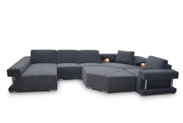 Eckbank Bank Bekleding Hoek Woonkamer Landschap Designer Bankstel Textiel A1131