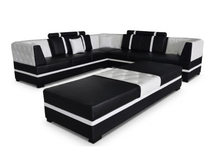 Eckbank Sofa Bank Woonlandschap Leder Bankstellen Bekleding Hoek Zitcombinatie