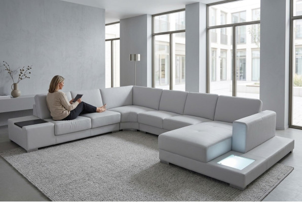 Eckbank Bank Bekleding Hoek Woonkamer Landschap Designer Banken Textiel