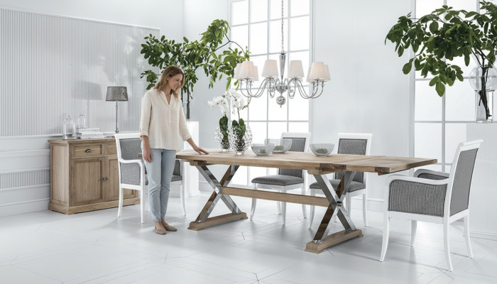 Ontwerp eettafel klassieke houten tafels uitschuifbare woonkamer luxe