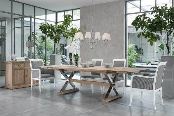 Ontwerp eettafel klassieke houten tafels uitschuifbare woonkamer luxe