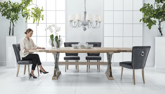 Ontwerp Eetkamer Eettafel Tafel 8 Stoelen Stoel Armleuning Stoelen Echt Hout