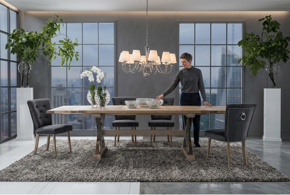 Chesterfield Designer stoel met klopper eetkamerstoelen gestoffeerde zitplaatsen
