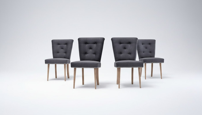 Chesterfield stoelenset Groep 6x fauteuils Gestoffeerde zitgroep