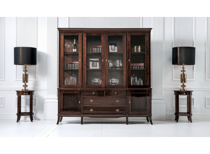 Wandkast Edele dressoir Houten barokstijl Hoogglans buffetvitrine Kast