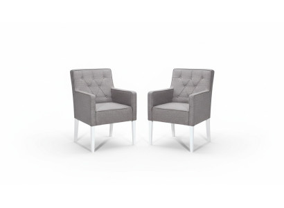 Chesterfield stoel Set 2x Fauteuil Garnituur Zitkussen Fluweel Nieuw Stoelen Groep