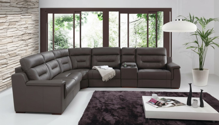 Hoekbank met opbergruimte, koellade, slaapfunctie, slaapsbank, sofas, gestoffeerd woongedeelte.